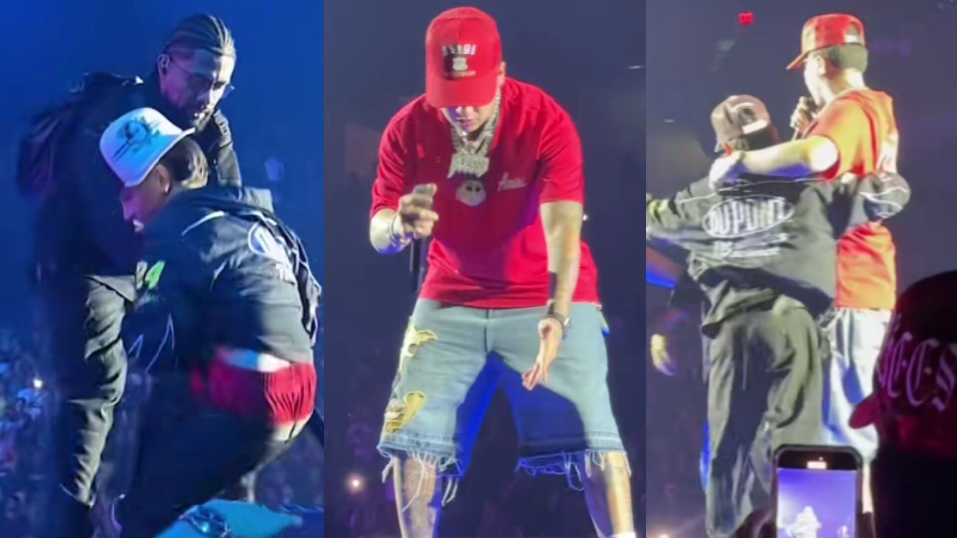 Blessd paró concierto en Ontario EE.UU para defender a niño