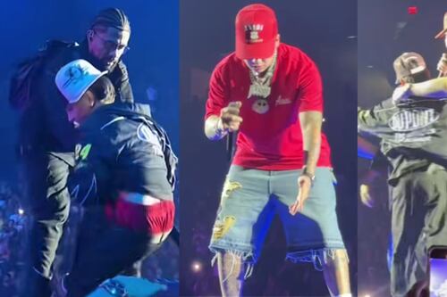 Blessd paró concierto en EE.UU para defender a niño al que lanzaron de la tarima; el pequeño se partió el brazo