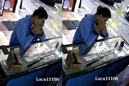 Hombre se roba y traga anillos en una joyería