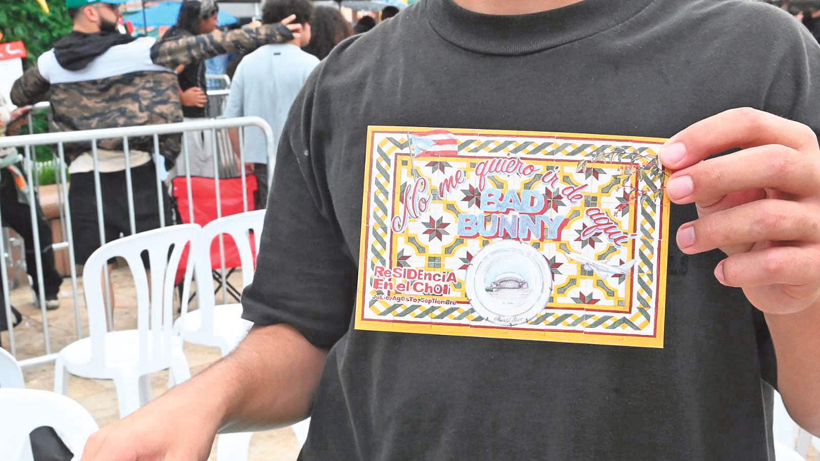 Filas para el concierto de Bad Bunny