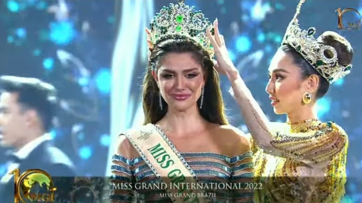 Isabella Menin, de Brasil, es la nueva Miss Grand International 2022.