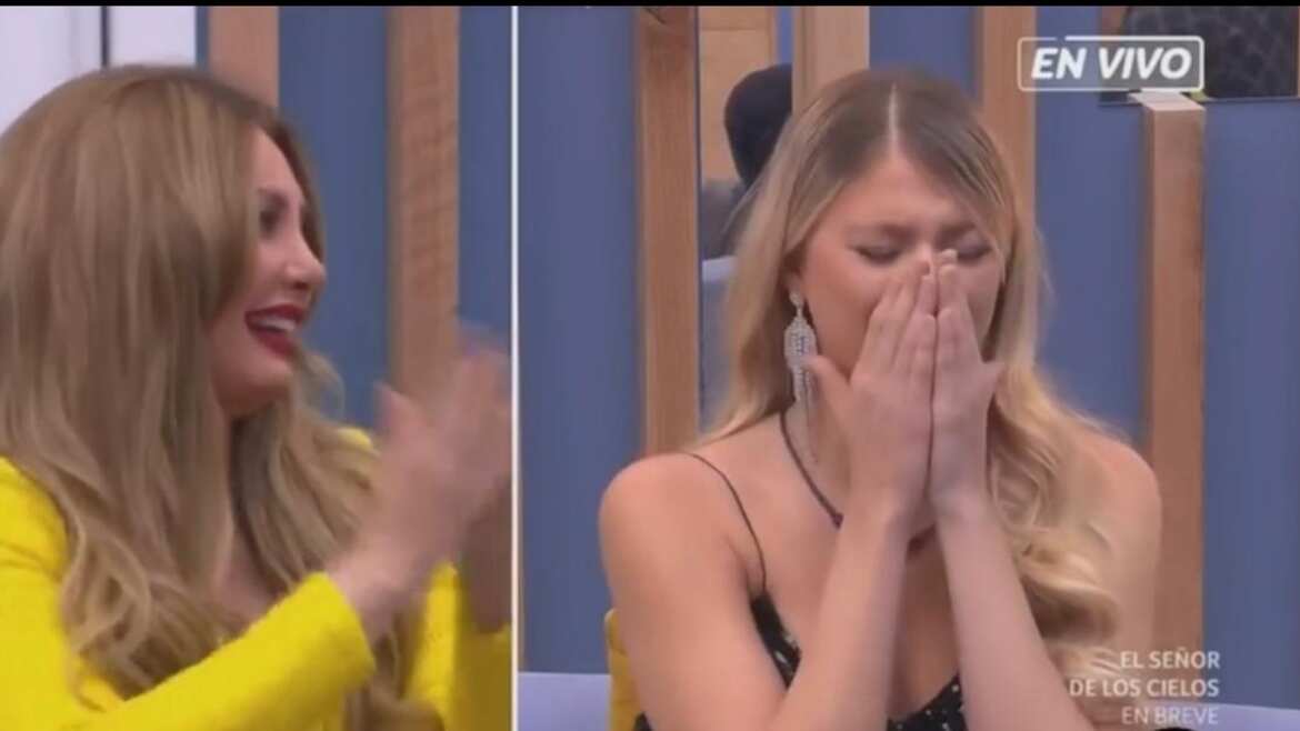 Reacción de Madison Anderson tras convertirse en finalista.