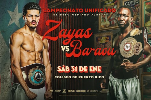 Dónde ver por TV el combate Xander Zayas vs. Abass Baraou