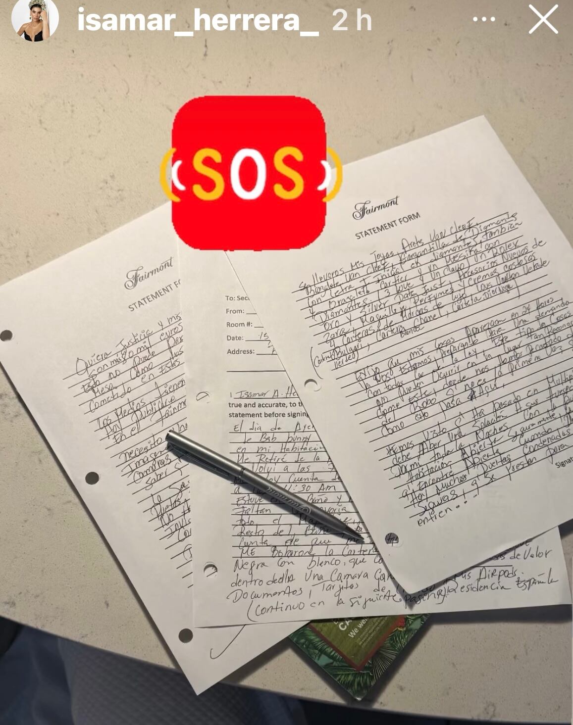 Candidata latina de MGI 2025 denuncia robo en Puerto Rico.