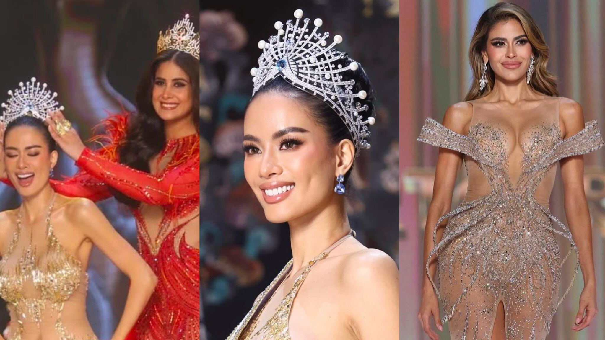 Nguyễn Đình Như Vân fue coronada por la boricua Ashley Meléndez. Ediris Joan Rivera (derecha) se colocó segunda finalista.