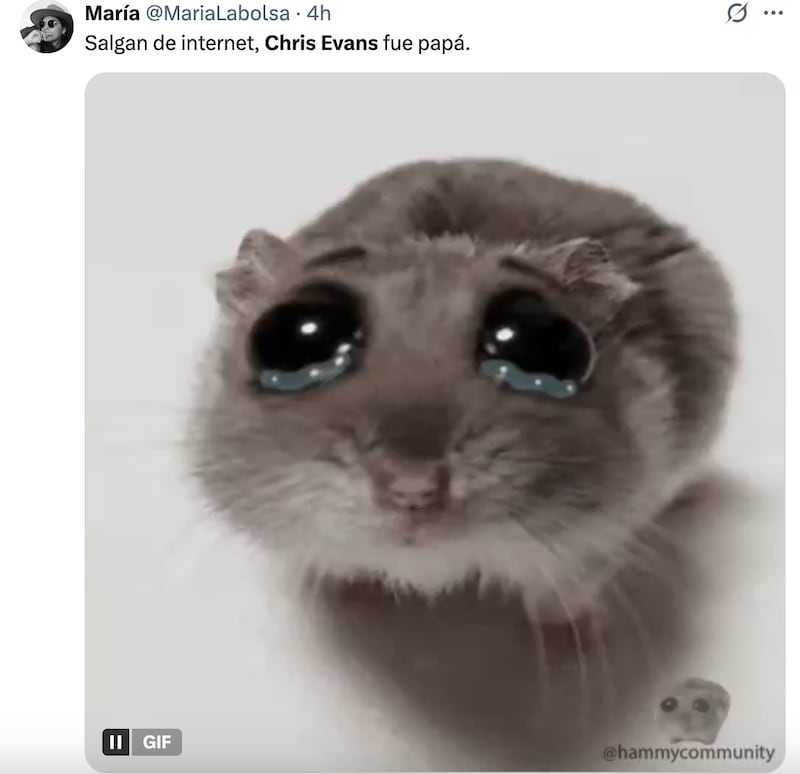 La reacción de los fans tras darse a conocer que Chris Evans se había convertido en papá