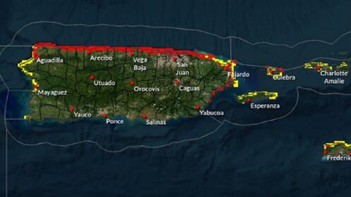 Riesgo alto de corrientes marinas.