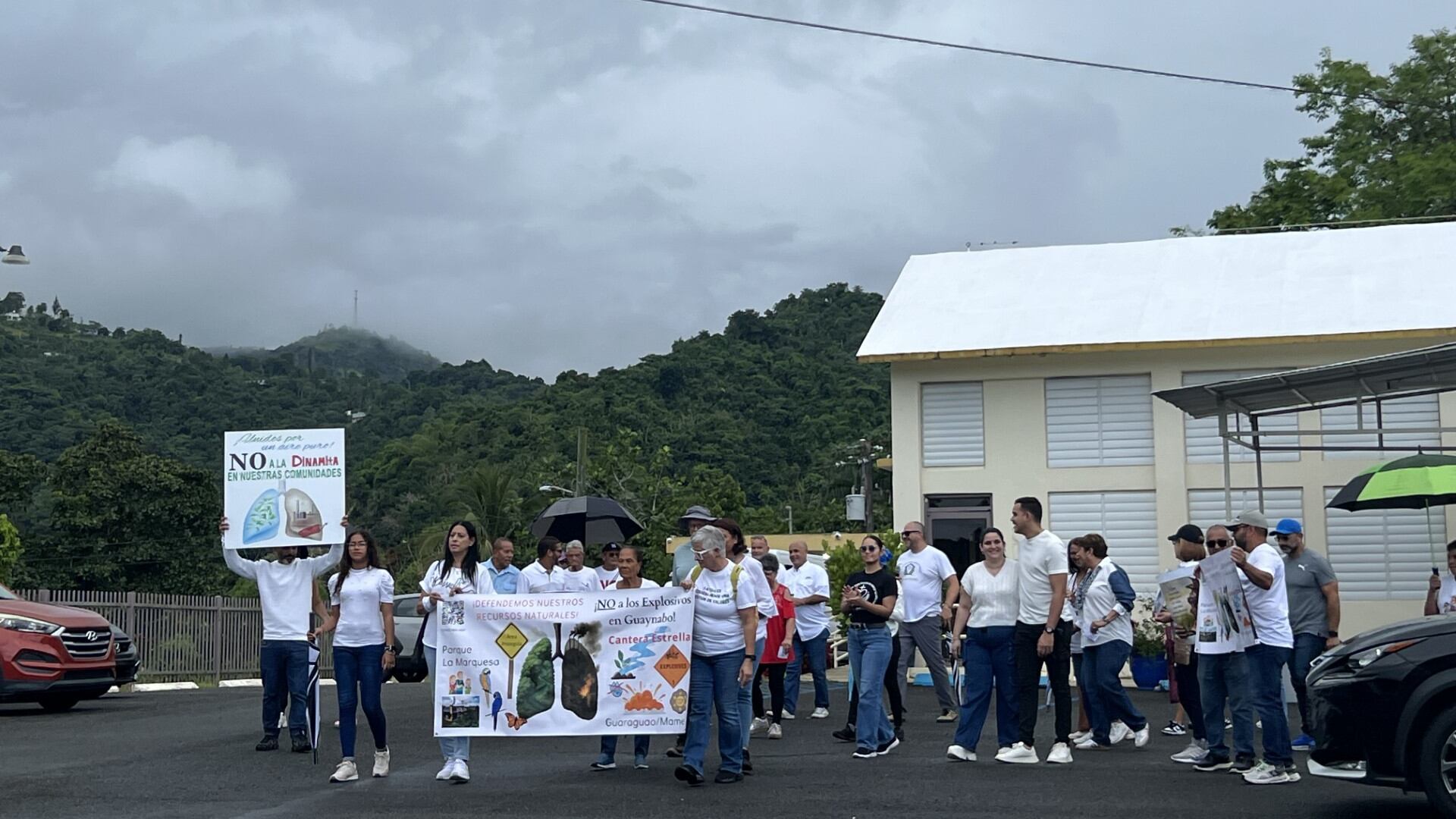 Protesta por reinicio de explosiones en Cantera Estrella.