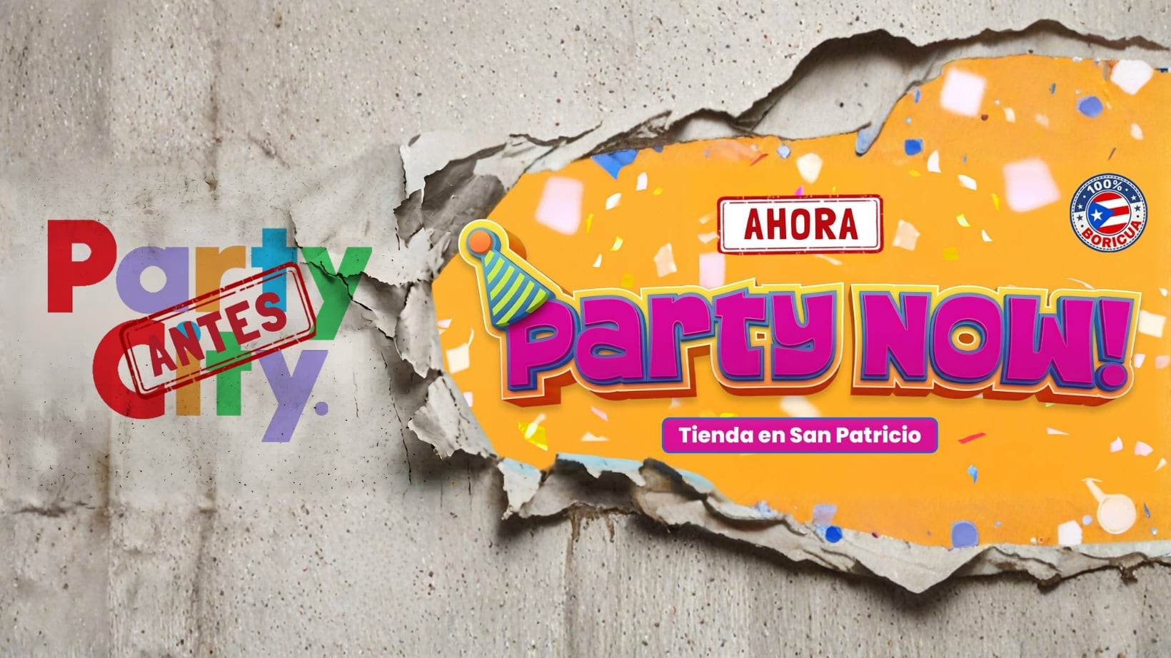 Party City se convierte en Party Now! en Puerto Rico.