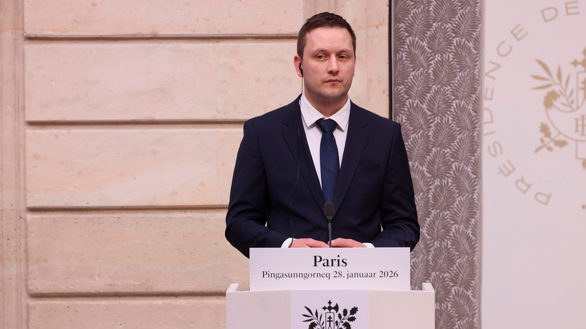 El Primer Ministro de Groenlandia, Jens-Frederik Nielsen,