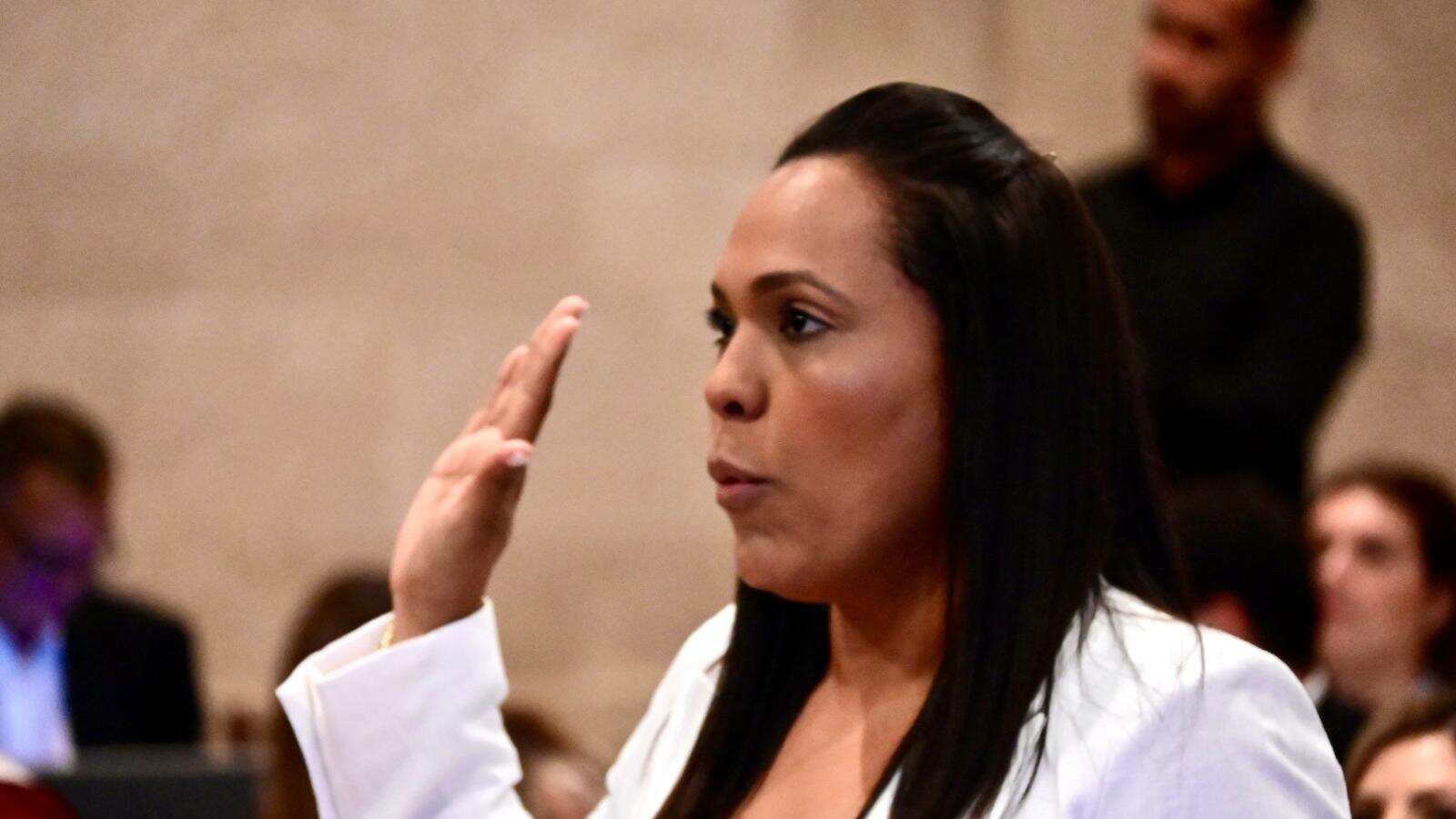 La secretaria designada del Departamento de Estado en vista de confirmación en la Cámara de Representantes.