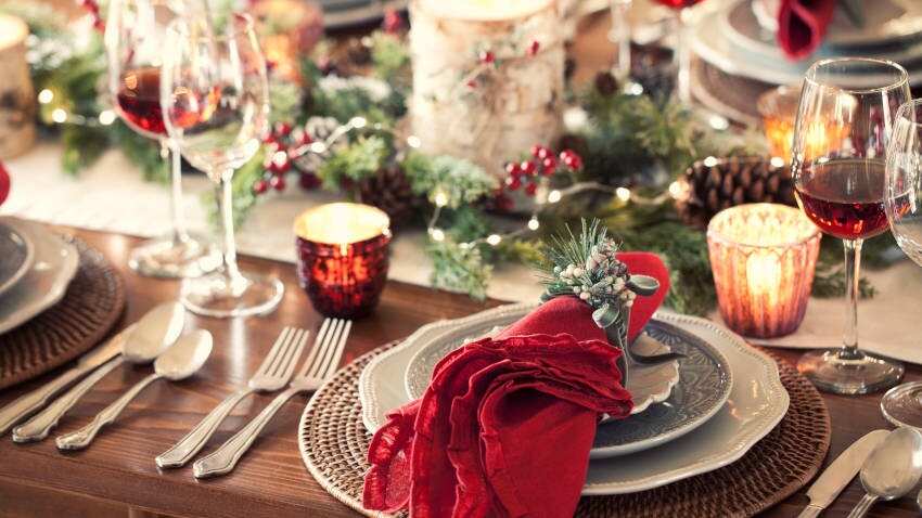 Decoración para la cena de Navidad