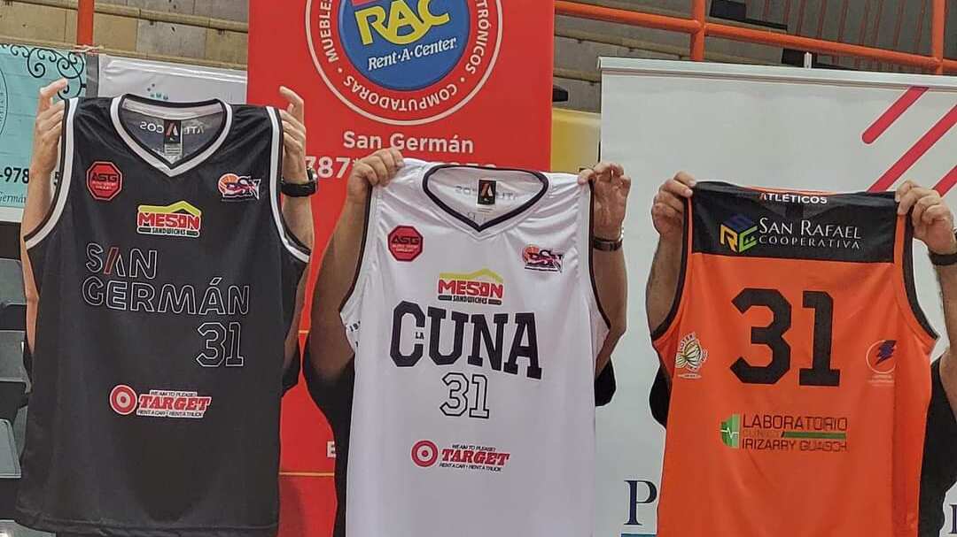 Uniformes de los Atléticos de San Germán para la temporada 2023 del BSN.