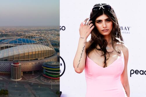 VIDEO: Reportero se confunde y llama “Mia Khalifa” a estadio en Qatar