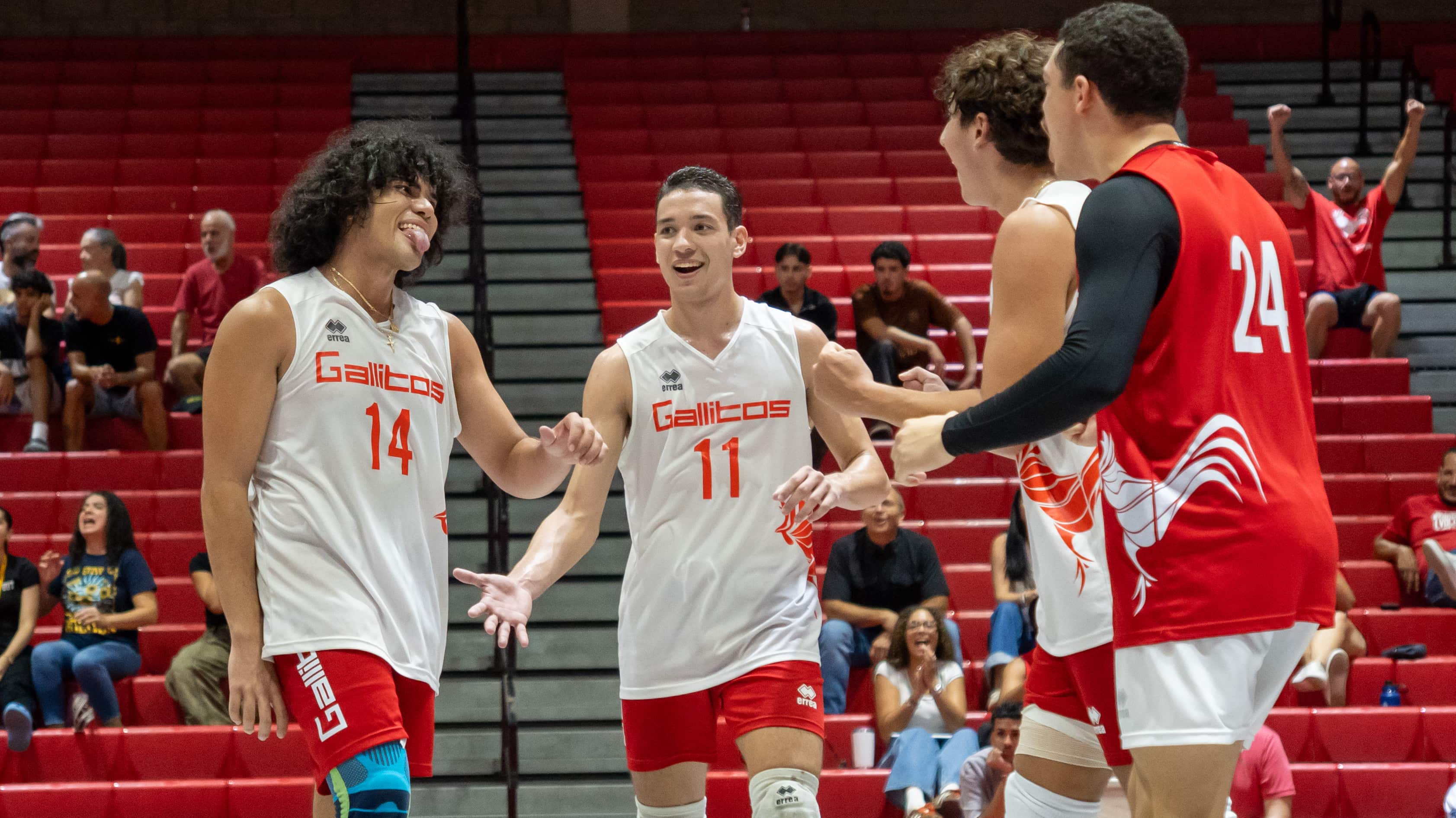 Los Gallitos de la IUPI en el voleibol de la LAI.