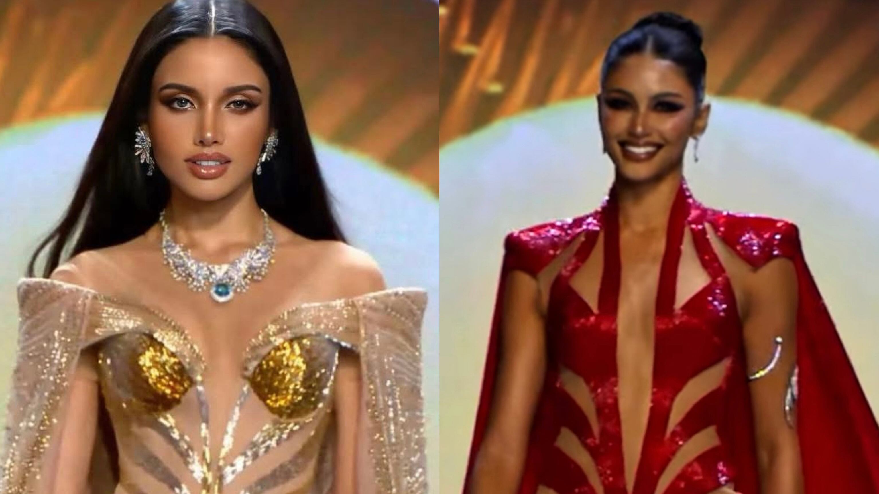 Praveenar Singh (Miss Saraburi) y Praewwanich Ruangthong (Miss Bangkok).