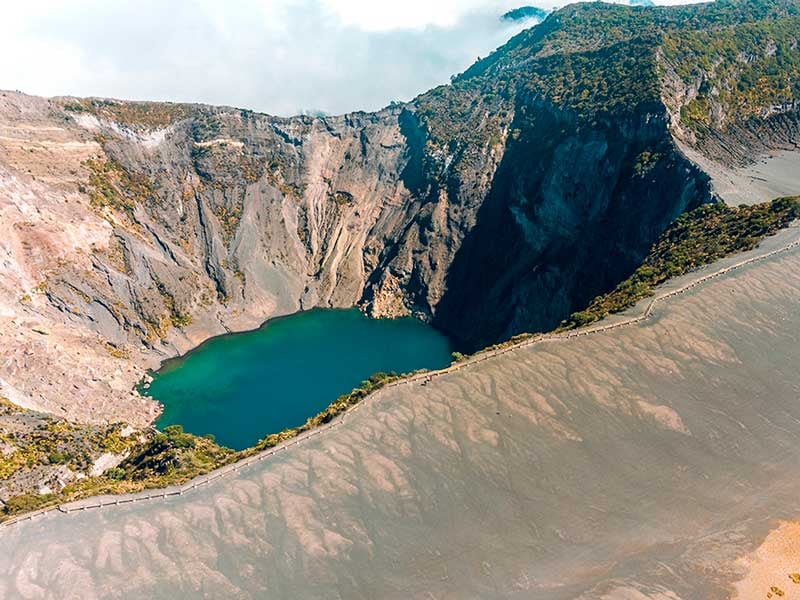 El pico volcánico de Costa Rica