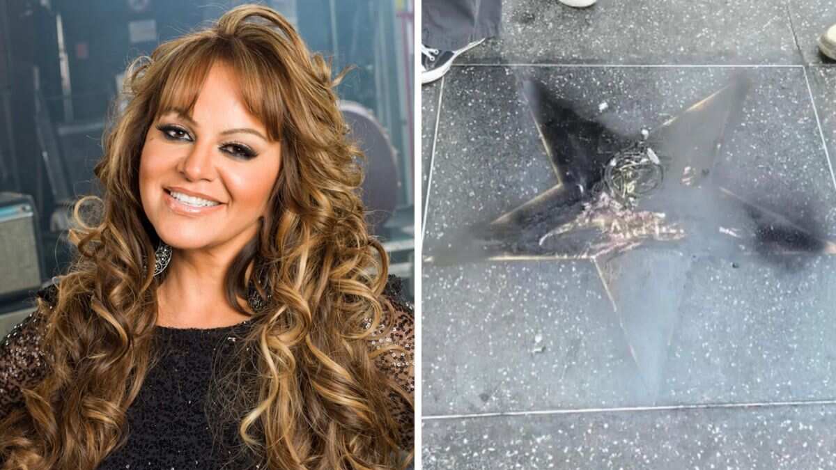 Así quedó la estrella de Jenni Rivera en el Paseo de la Fama.