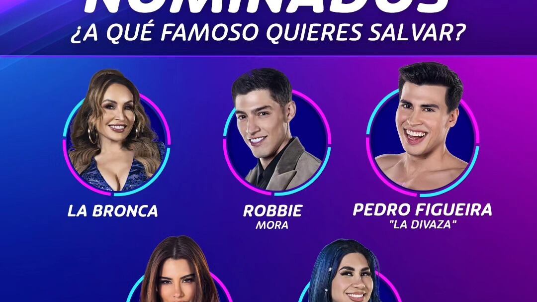 Nominados de la sexta semana de "La casa de los famosos 4".