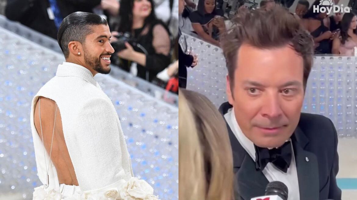 Bad Bunny y Jimmy Fallon.