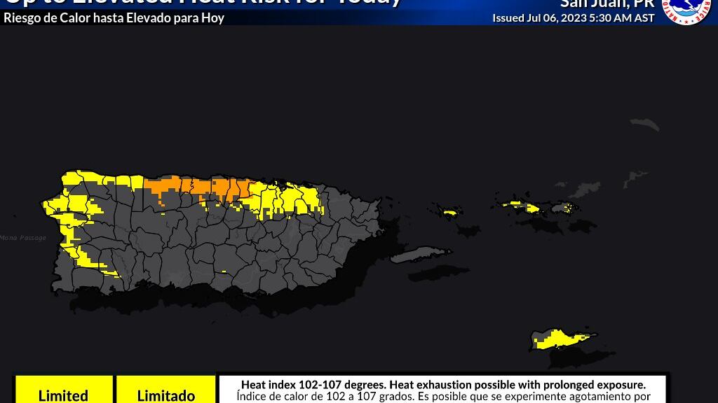 Advertencia de calor.