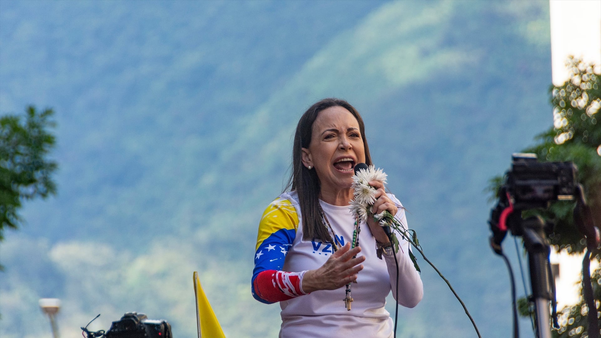 La líder opositora venezolana María Corina Machado