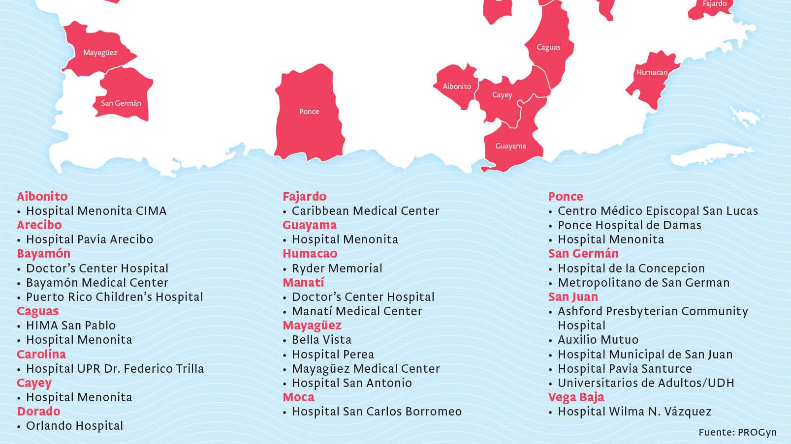 Metro Puerto Rico recopiló información sobre salas de parto y las presenta en el mapa que acompaña este reportaje.