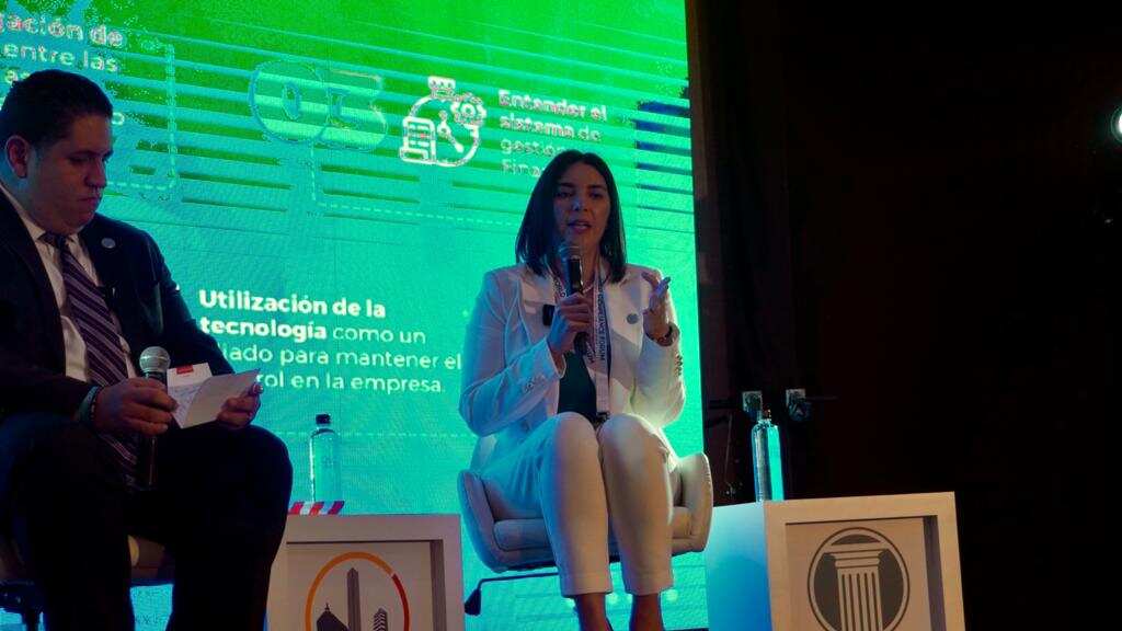 La presidenta de la empresa puertorriqueña Morsom Group, Soemi Morales durante el WCF en Colombia.