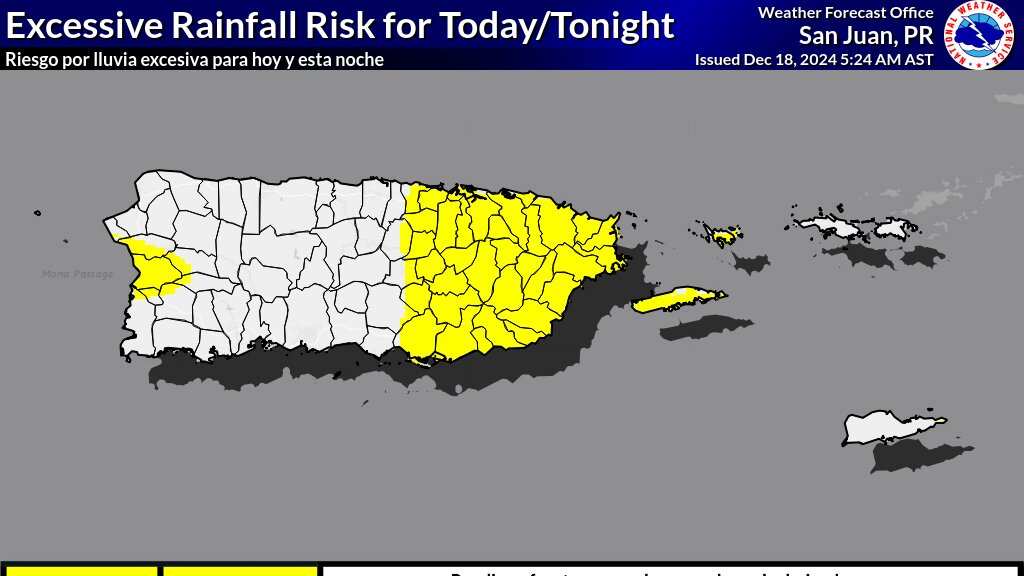 Riesgo por lluvia excesiva.