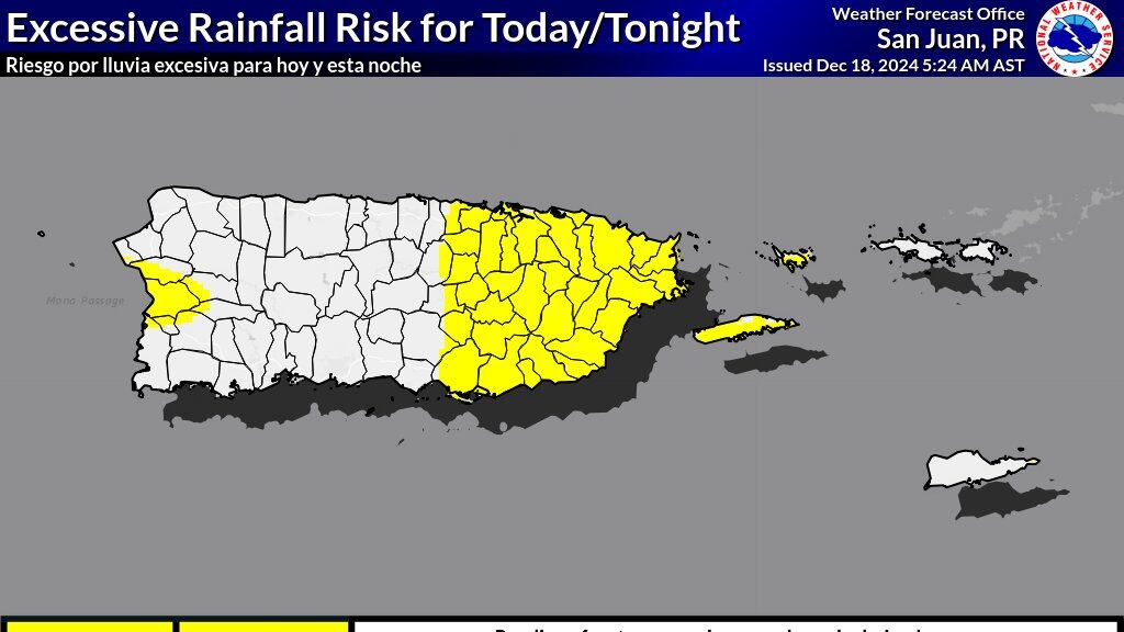 Riesgo por lluvia excesiva.