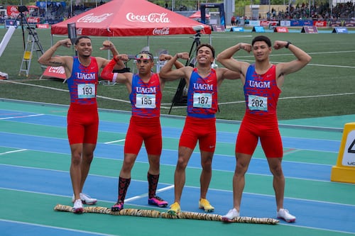 UAGM vuelve a hacer historia en el relevo 4x100 masculino y rompe todas las marcas
