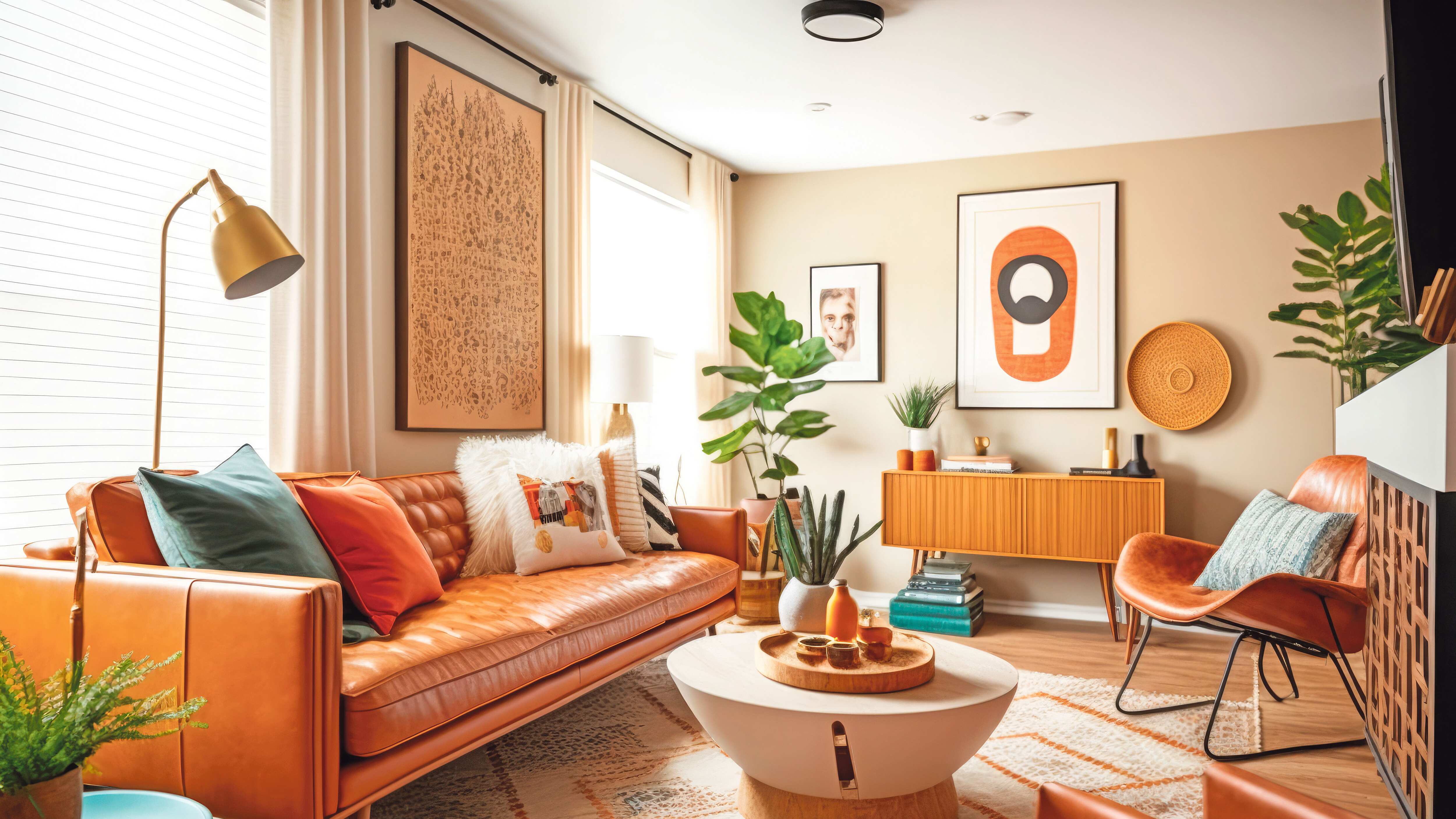 Sala, hogar, bienestar, decoración de interior