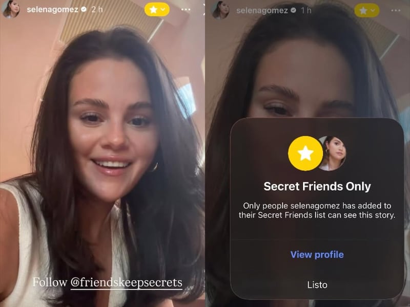 Selena Gomez activa la función 'Amigos Secretos'
