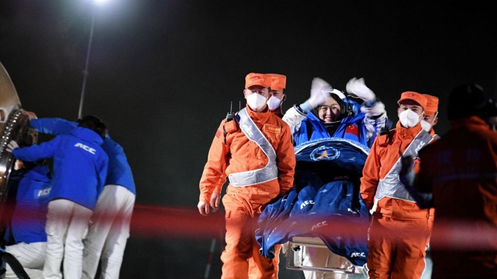 La taikonauta Liu Yang a su retorno del espacio