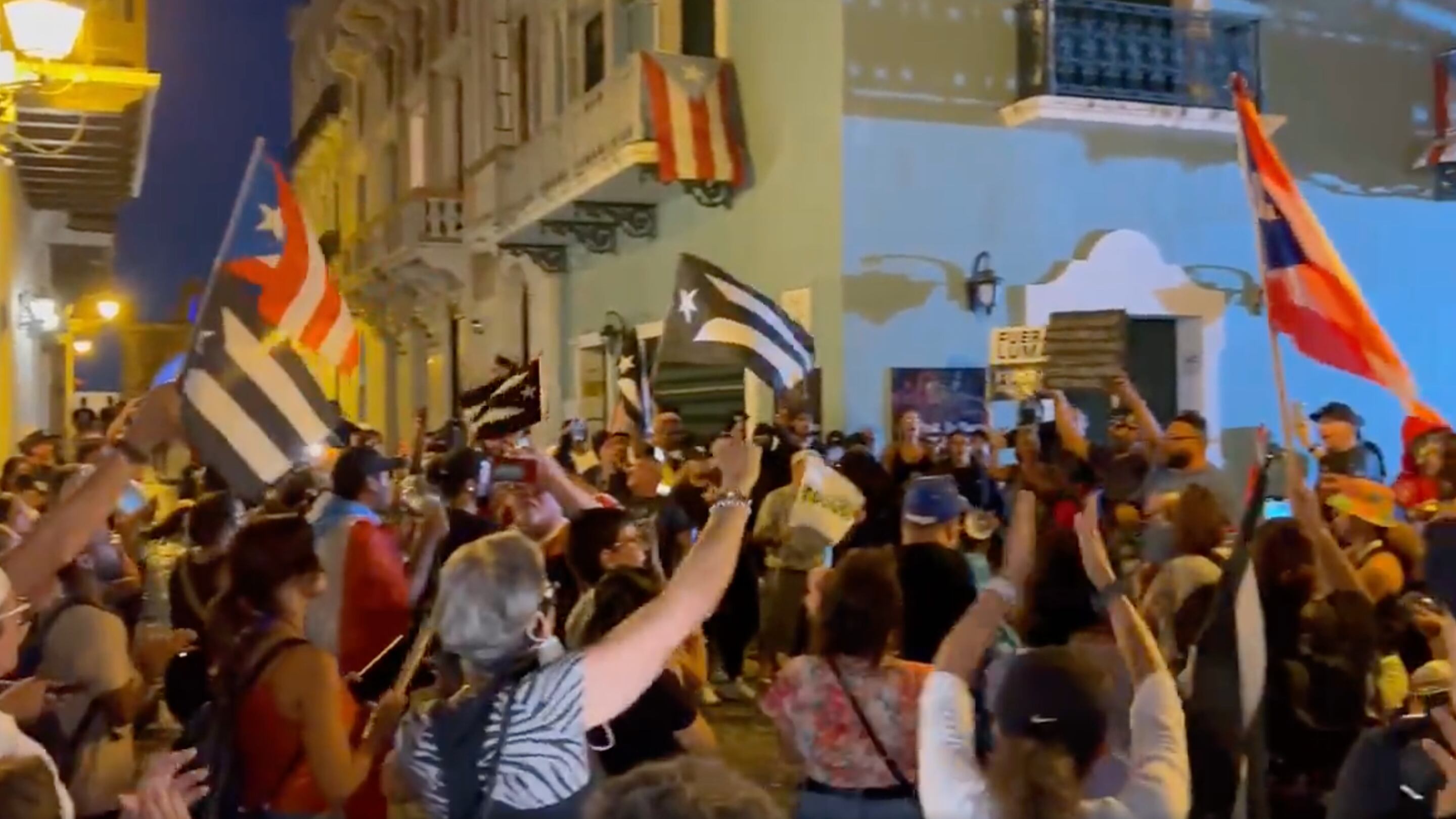 Manifestación en calle Fortaleza