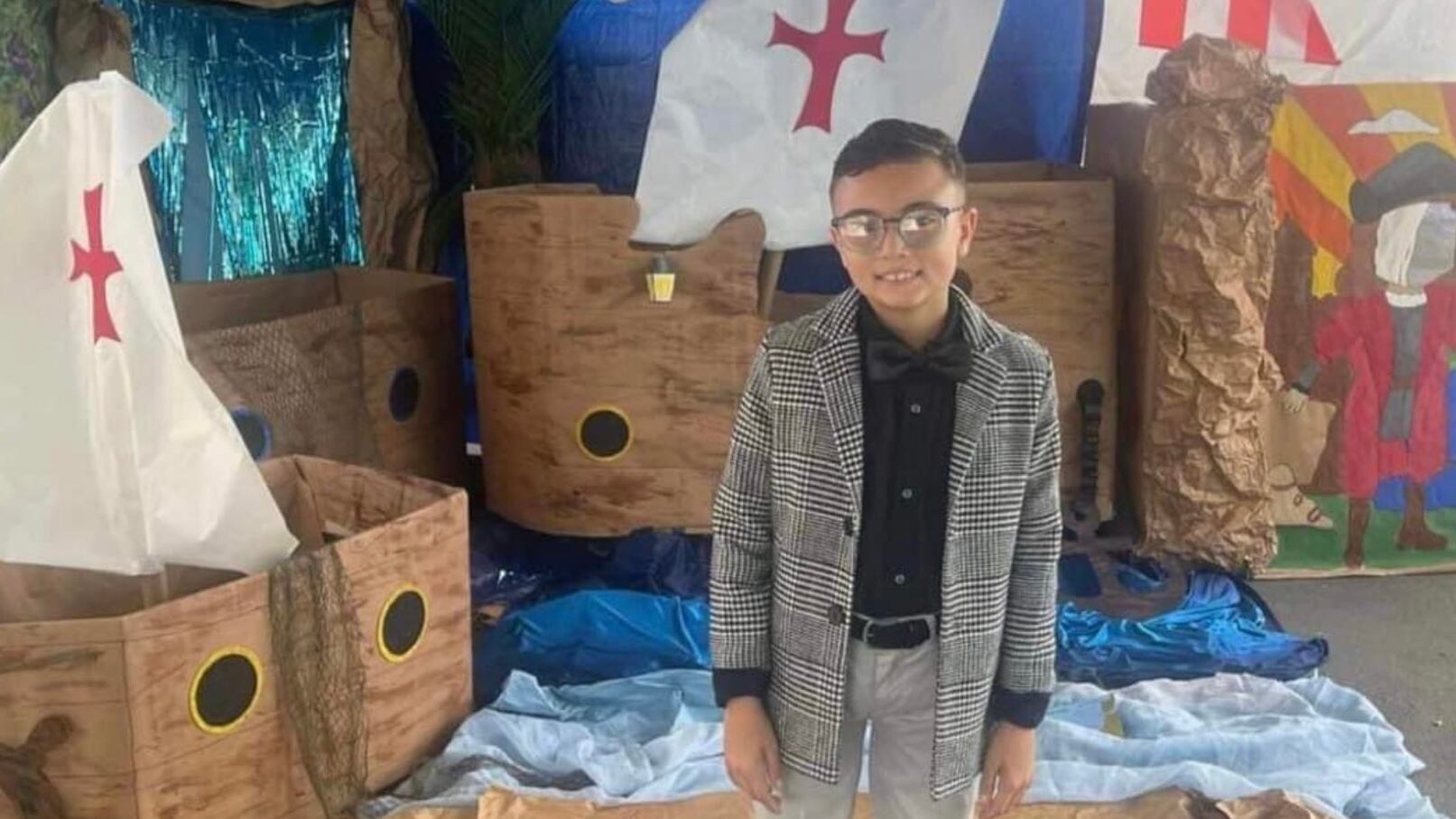Niño vestido de Ferdinand Pérez en el día de la puertorriqueñidad.