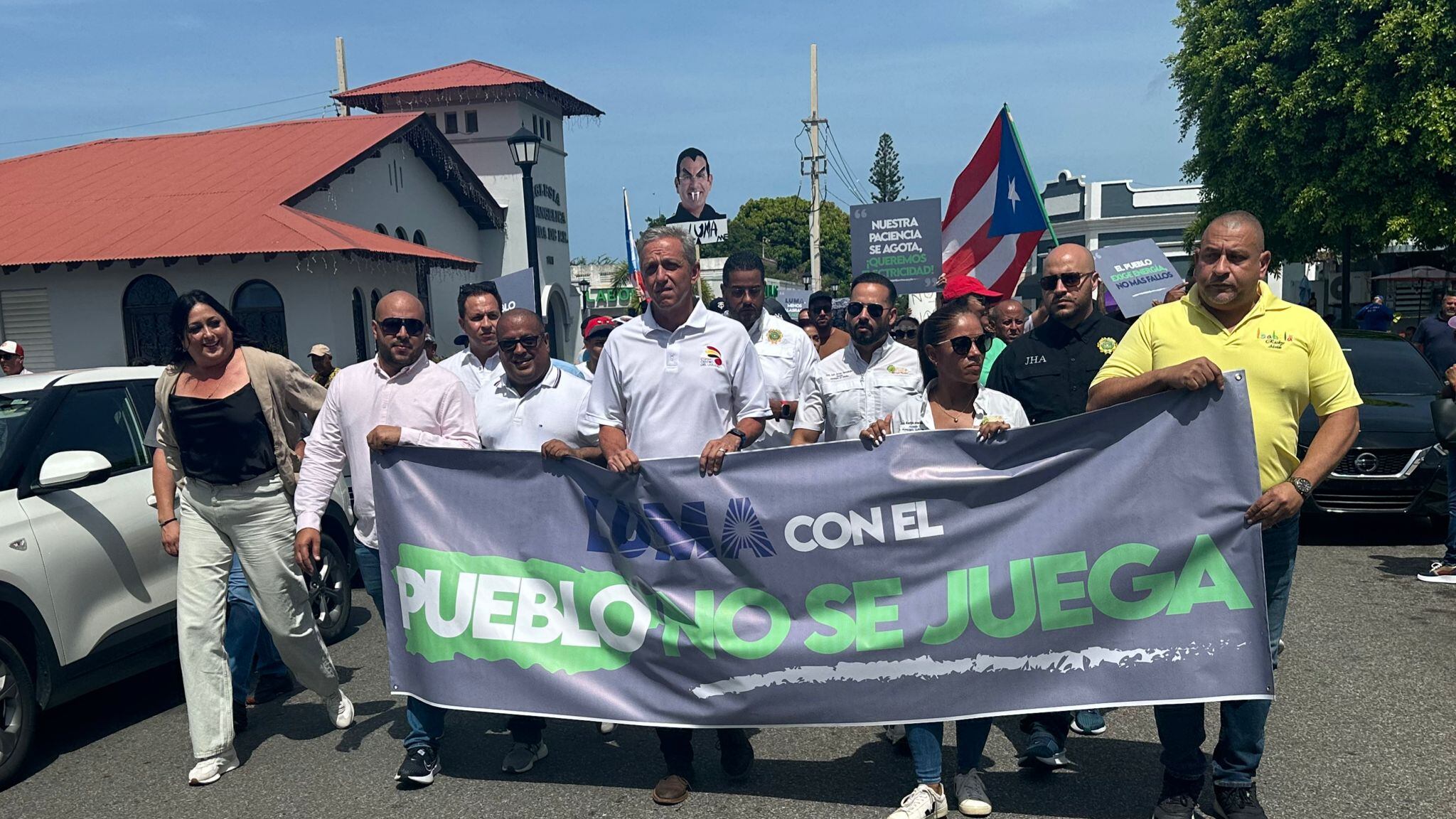 Marcha por falta de luz en el sur de Puerto Rico.