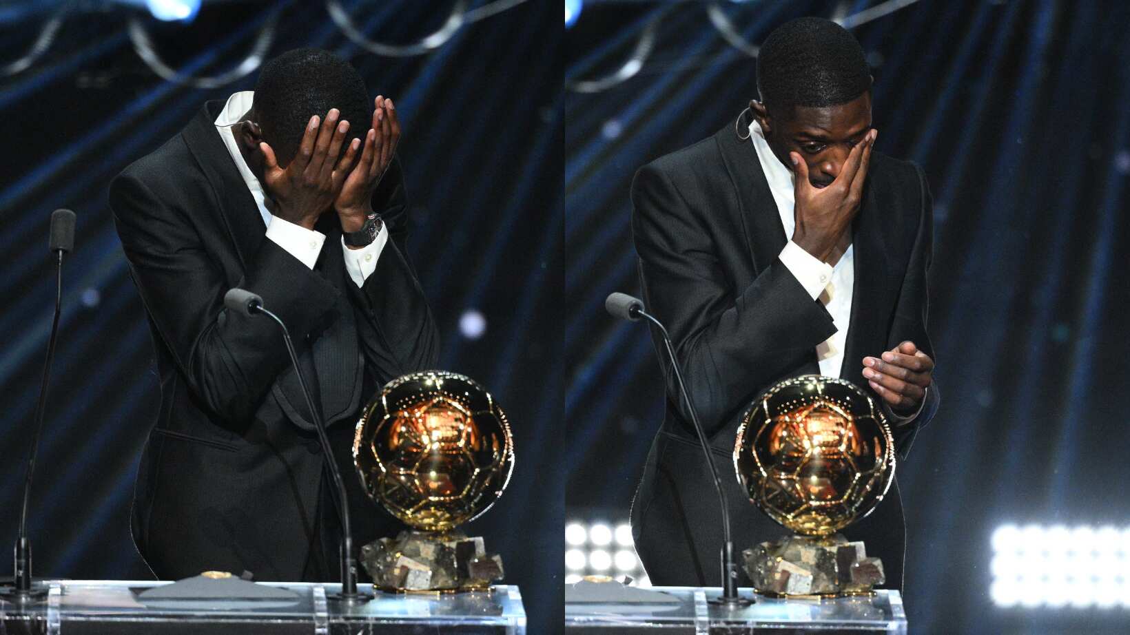 Dembélé lloró tras ganar el Balón de Oro 2025.
