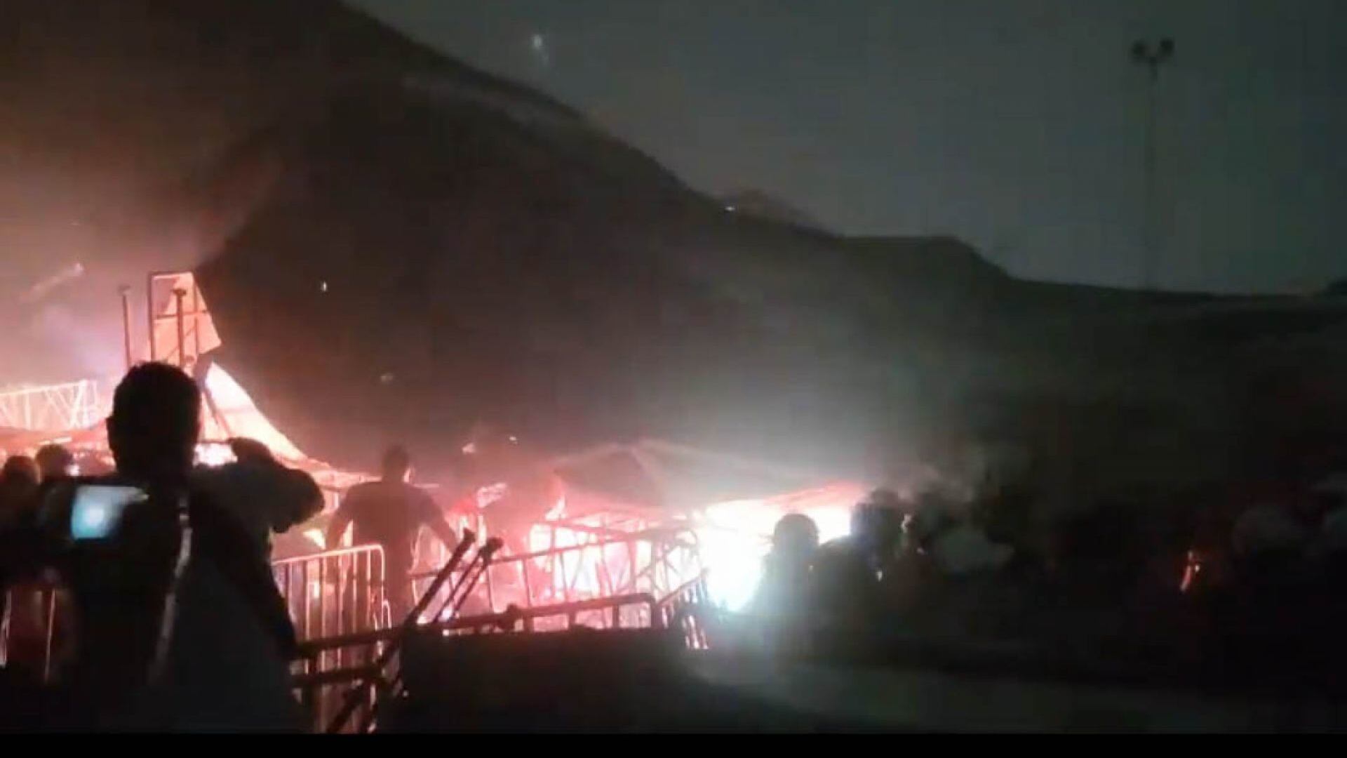 Escenario cae sobre Jorge Álvarez Máynez y candidatos de MC en mitin en Nuevo León