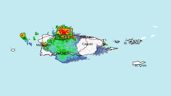 Aviso de inundaciones repentinas para Arecibo, Barceloneta y Hatillo