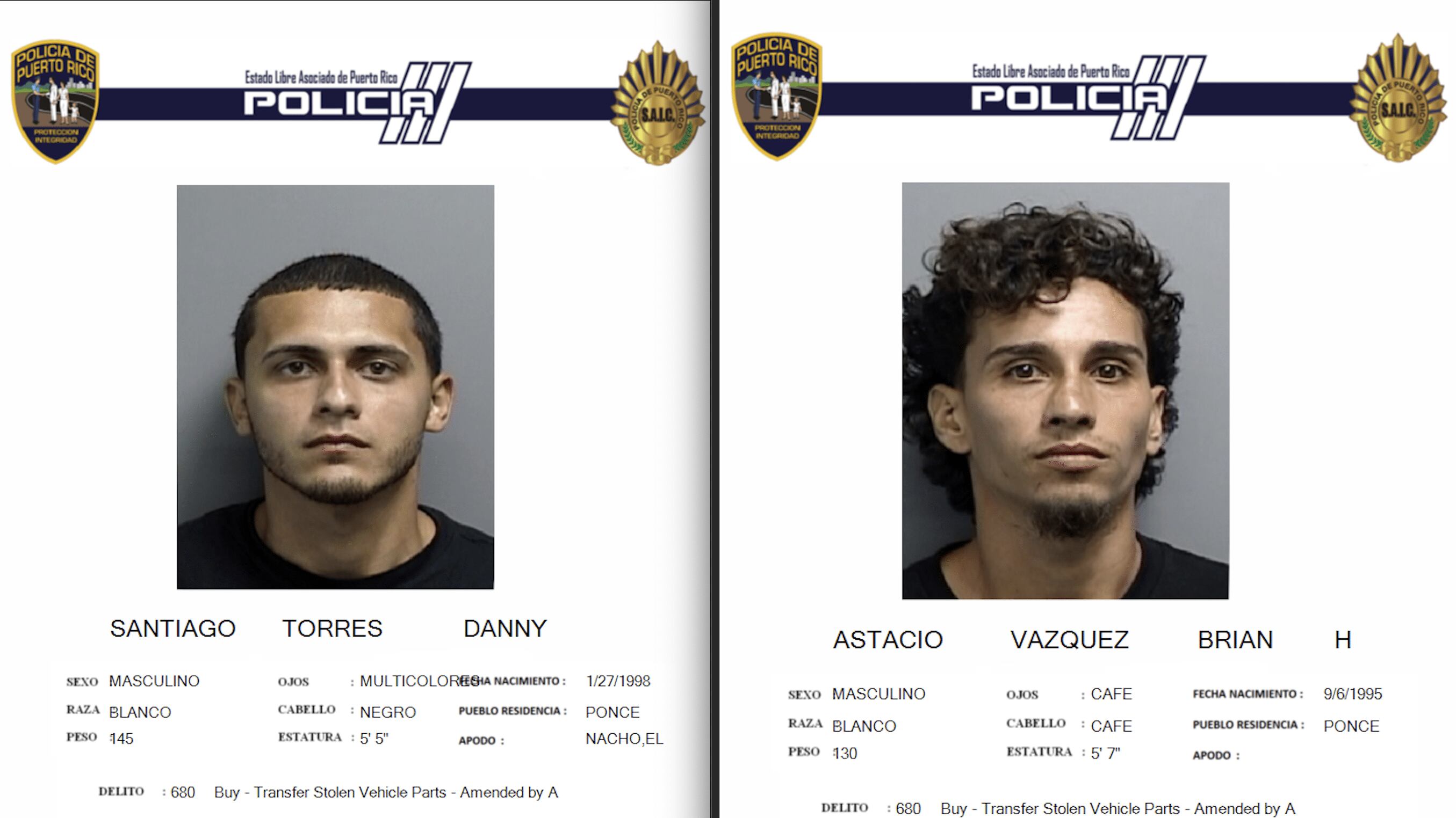Danny Santiago Torres y Brian Astacio Vázquez.