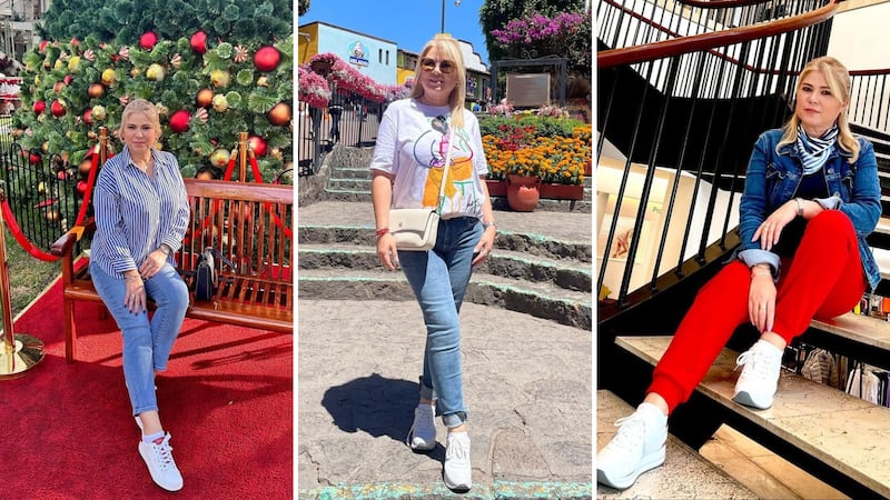Madre de Nadia Ferreira enseña cómo usar sneakers y jeans de forma elegante después de los 40.