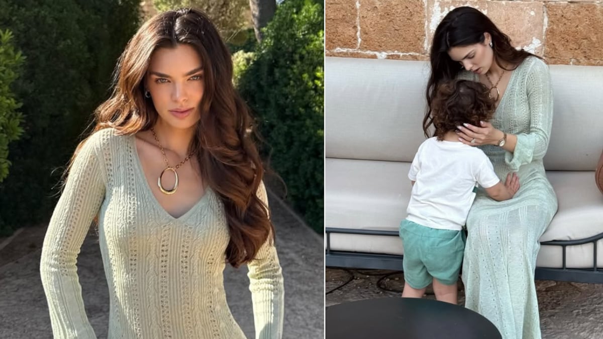 Nadia Ferreira junto a su hijo 'Marquitos'