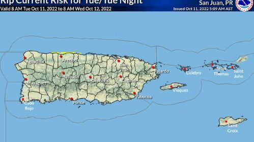 Riesgo de corrientes marinas.
