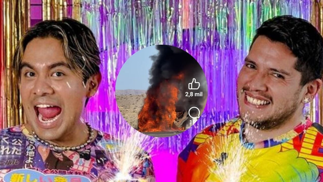 Se incendió el auto en el que viajaban los infuencers