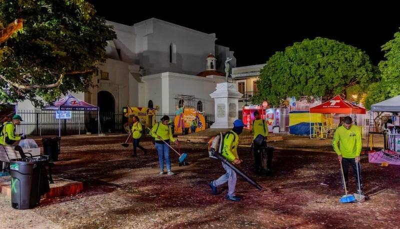 Limpieza en las Fiestas de la Calle San Sebastián 2026.