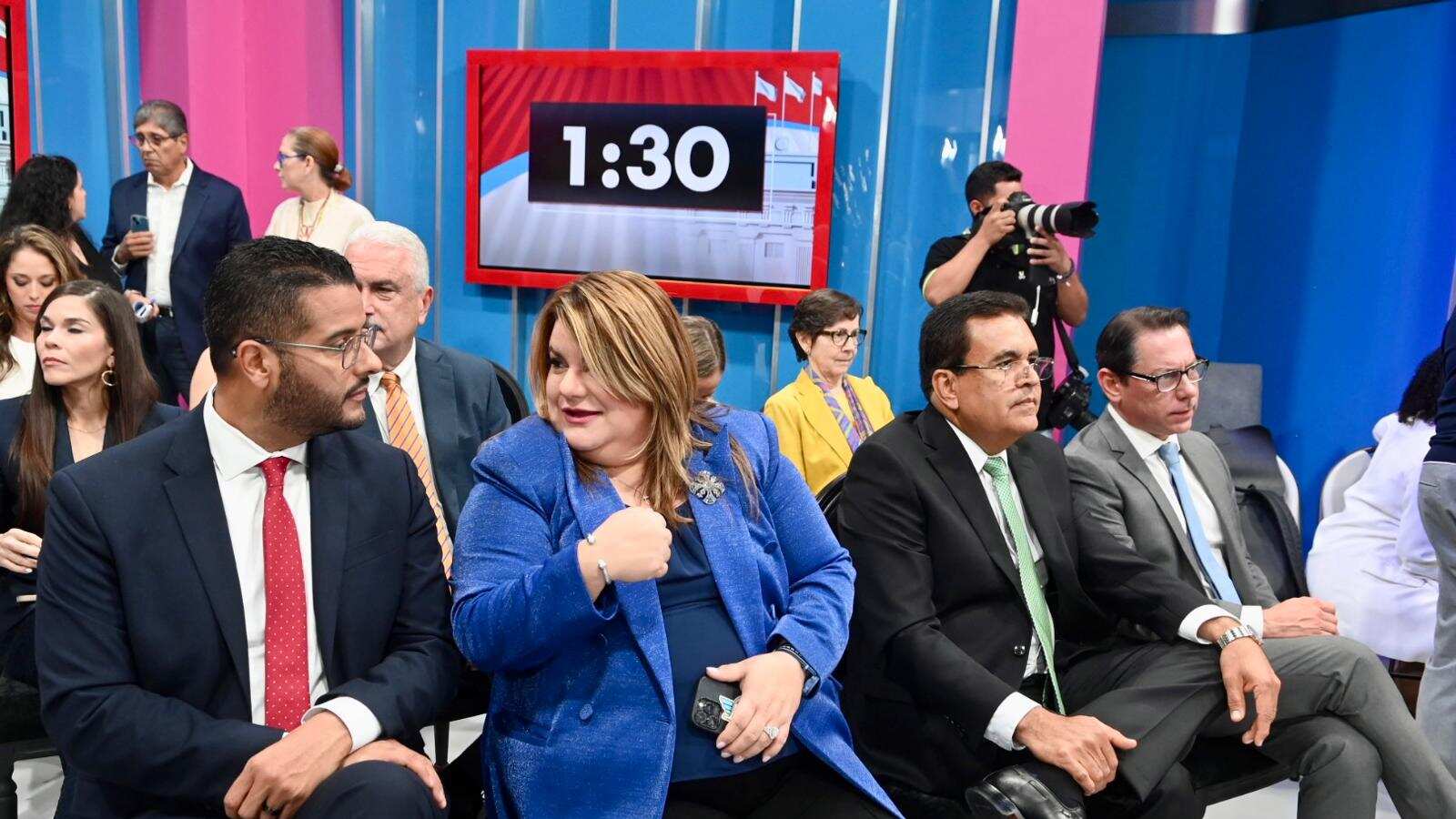 De izquierda a derecha: Jesús Manuel Ortiz, Jenniffer González Colón, Javier Jiménez y Juan Dalmau.