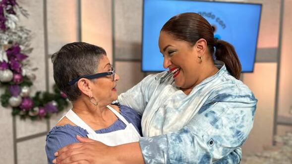 Tomasita Agosto junto a la chef Noelian