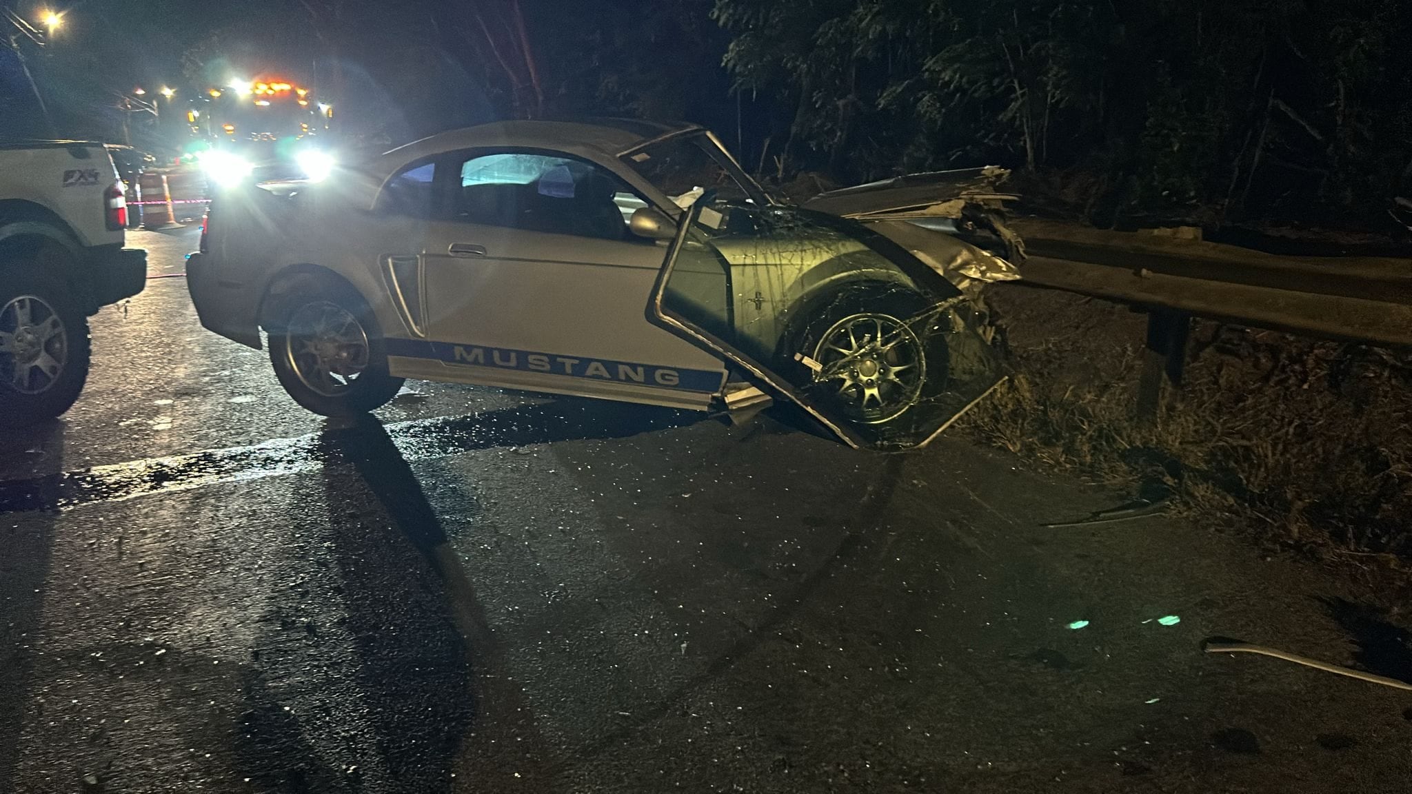 Accidente grave con tres autos en Lajas.