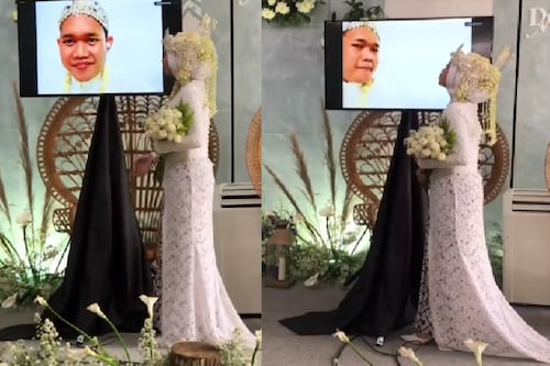 Pareja protagoniza boda virtual luego que el novio se contagiara de COVID